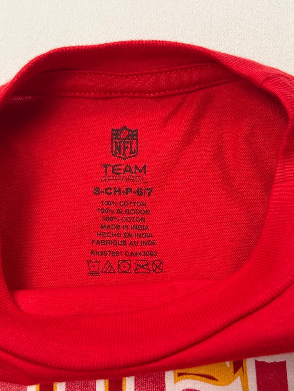 NFL Team Apparel Kansas City Chiefs Red Graphic T-Shirt - Boys S (6/7) NWT - Picture 3 of 5